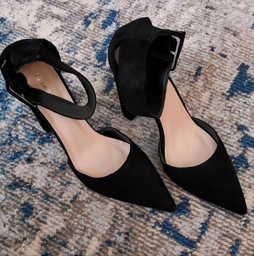 ASOS Glamorous Buckle Block Heeled Pumps